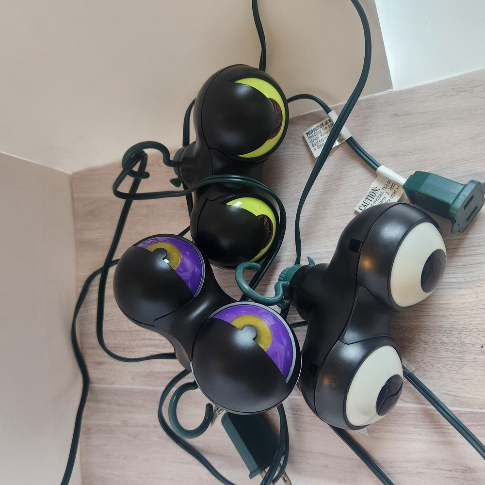 Black and Purple Outdoor String Lights